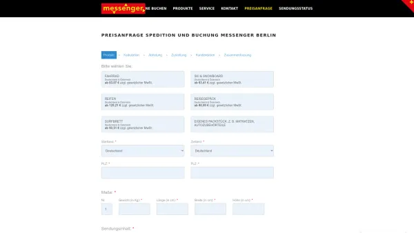 Website Screenshot: Noxxs Logistic GmbH - Preisanfrage Spedition und Buchung Messenger Berlin - messenger Transport + Logistik GmbH - Stadtkurier | Direktfahrten | Procurement - Date: 2023-06-20 10:39:11