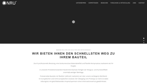 Website Screenshot: NRU GmbH - NRU GmbH – Feinguss- und Kunststoffteile - Date: 2023-06-20 10:42:17