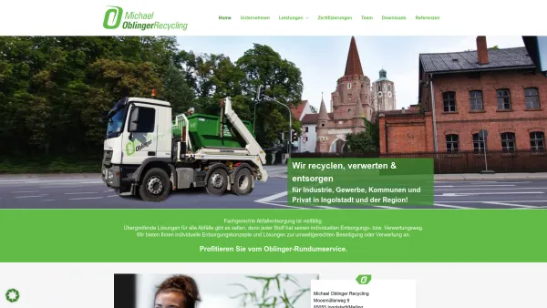 Website Screenshot: Michael Oblinger - Oblinger Recycling - Date: 2023-06-20 10:39:11