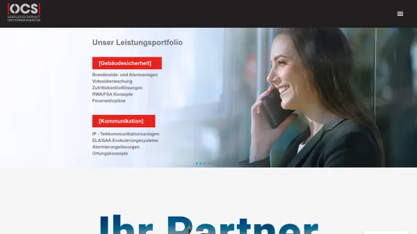 Website Screenshot: OCS Telefonbau GmbH Kommunikations und Meldesysteme - Ihr Partner für Gebäudesicherheit und Kommunikation - OCS GmbH - Date: 2023-06-20 10:39:11