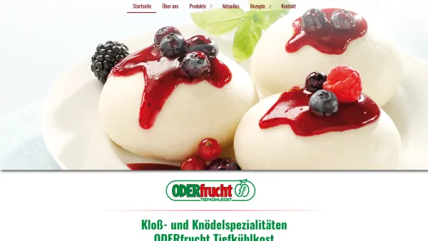 Website Screenshot: Feinschmecker Hefekloß GmbH -  Ohne Kloß nichts los! - ODERfrucht Tiefkühlkost - Kloß- und Knödelspezialitäten aus Frankfurt/Oder - Date: 2023-06-20 10:39:11