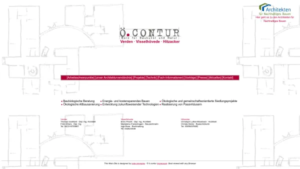 Website Screenshot: Christoph Luther-Mosebach Architekturbüro - ö.contur - Büro für Baukunst und Natur - Date: 2023-06-20 10:39:11