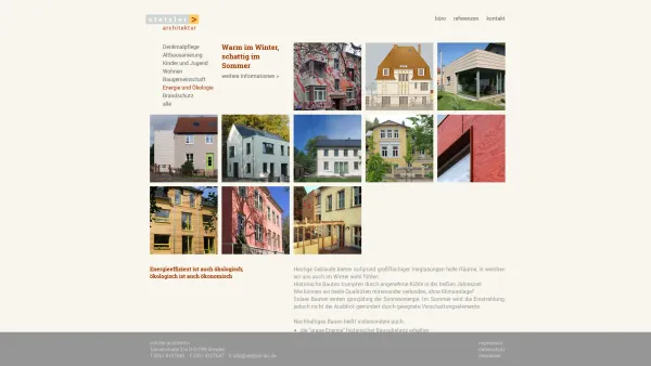 Website Screenshot: Ralf Pörschke Freier Architekt · BDB & Baubiologie IBR -  In einem gesunden Haus lebt ein gesunder Geist. - stetzler architektur dresden | referenzen | energie-und-oekologie - Date: 2023-06-20 10:39:11