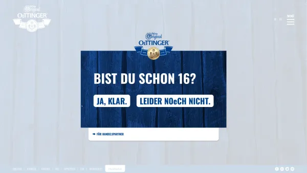 Website Screenshot: OETTINGER Brauerei GmbH - Startseite - OeTTINGER Brauerei GmbH - Date: 2023-06-20 10:42:17