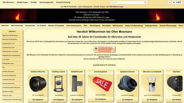 Website Screenshot: Ofen Mosmann OHG - Alles rund ums Heizen finden Sie bei Ofen Mosmann - Date: 2023-06-20 10:42:17
