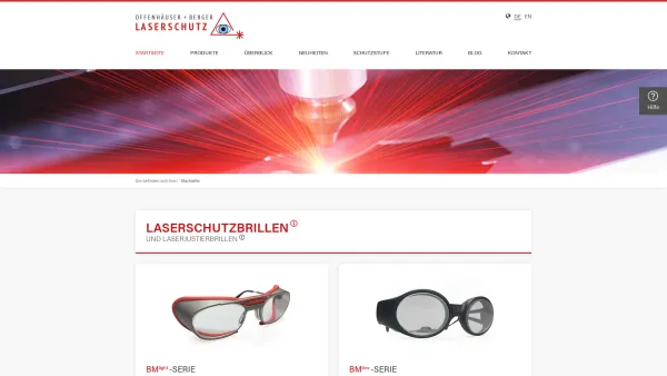 Website Screenshot: Offenhäuser + Berger GmbH - Laserschutz aus Heidenheim | Offenhäuser + Berger GmbH - Date: 2023-06-20 10:39:11