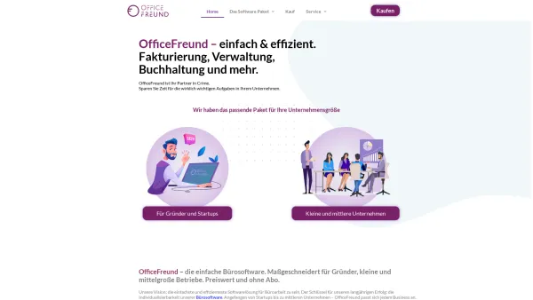 Website Screenshot: Office Freund - Officefreund - mehr als Fakturierung, Auftragsabwicklung und Buchhaltung - Date: 2023-06-20 10:42:17