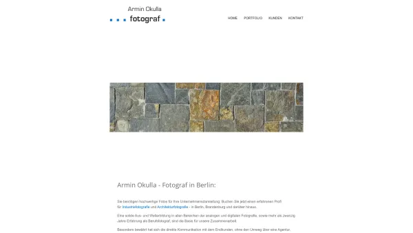 Website Screenshot: Armin Okulla FOTOGRAF - Industriefotograf Berlin - www.okulla.de - Date: 2023-06-20 10:39:11