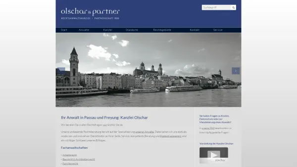 Website Screenshot: Rechtsanwaltskanzlei Olschar - Kanzlei Olschar - Ihr Anwalt in Passau & Freyung - Olschar - Date: 2023-06-20 10:39:11