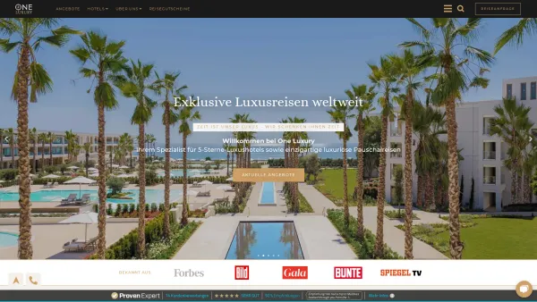 Website Screenshot: One Luxury GmbH - Luxusreisen: Luxusurlaub in Luxushotels mit ONE LUXURY - Date: 2023-06-20 10:39:18