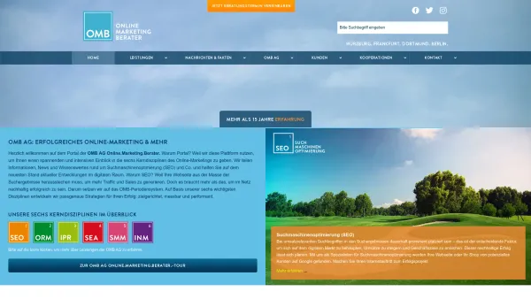 Website Screenshot: Der OnlineMarketingBerater - OMB AG: Online-Marketing » Analyse » Beratung » Umsetzung - Date: 2023-06-20 10:39:18