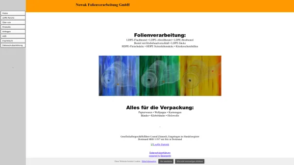 Website Screenshot: Nowak Folienverarbeitung GmbH -  Wir fertigen nach Ihren Maßen - Nowak Folienverarbeitung - Date: 2023-06-20 10:39:18
