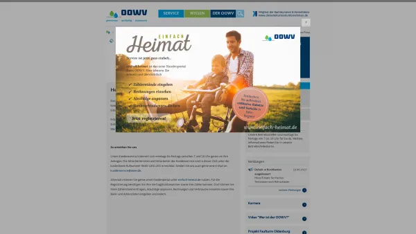 Website Screenshot: OOWV - Betriebsstelle Hude -  Kompetenz für Trink- &  Abwasser - Home - Date: 2023-06-20 10:39:18
