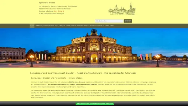 Website Screenshot: Opernreisen Dresden - Semperoper Tickets und Städtereisen nach Dresden - Date: 2023-06-20 10:42:17