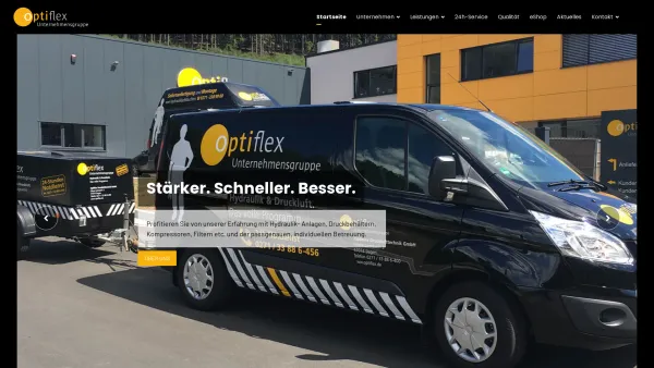 Website Screenshot: Optiflex GmbH -  Hydraulik Service Montage - Startseite - Date: 2023-06-20 10:39:18