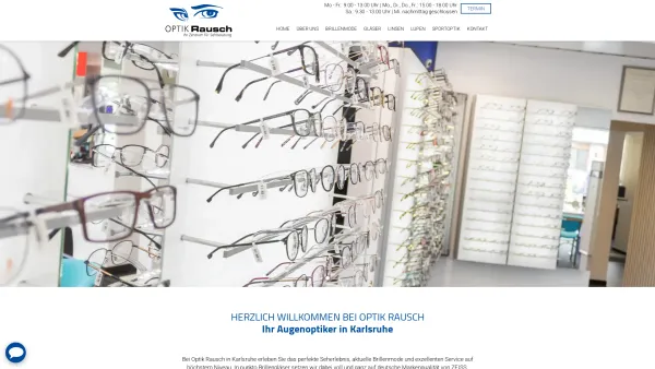 Website Screenshot: Optik Rausch GmbH - Optik Rausch - Ihr Qualitätsoptiker in Karlsruhe - Date: 2023-06-20 10:39:18