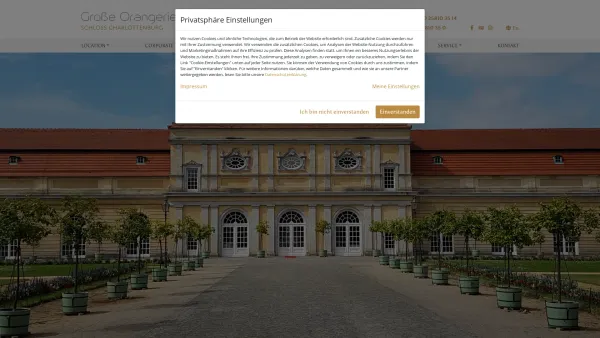 Website Screenshot: Große Orangerie Schloss Charlottenburg - Große Orangerie Schloss Charlottenburg / Startseite - Date: 2023-06-20 10:39:18