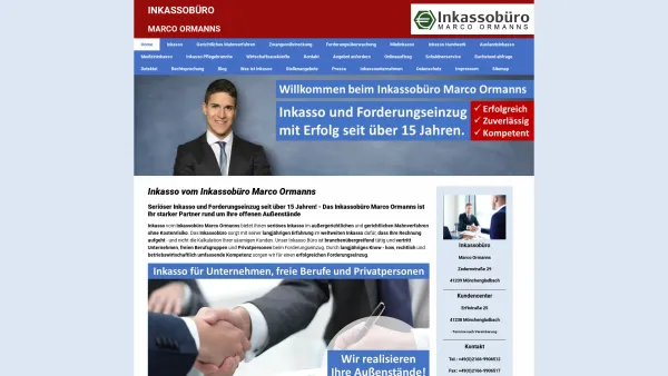 Website Screenshot: Inkassobüro Marco Ormanns - Inkasso vom Inkassobüro Marco Ormanns | Inkassounternehmen - Date: 2023-06-20 10:42:17