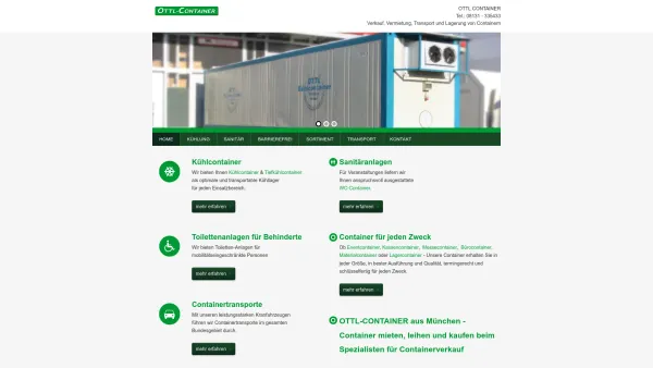 Website Screenshot: Werner Ottl GmbH & Co. KG, Container-Service - Container kaufen, mieten, leihen | Ottl Container München - Date: 2023-06-20 10:39:18