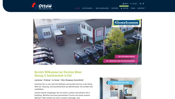 Website Screenshot: Firma Christian und Thomas Ottow - Heizung- & Sanitärtechnik in Kiel - Herzlich Willkommen bei Ottow! - Date: 2023-06-20 10:39:18