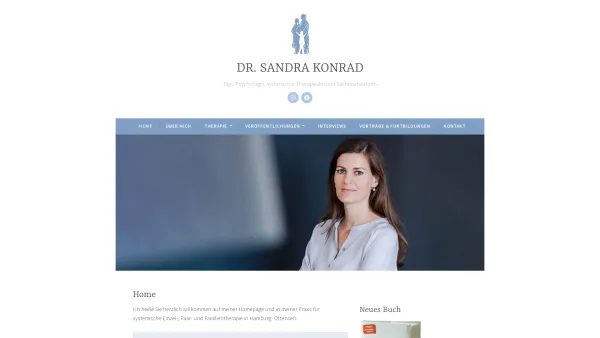 Website Screenshot: Praxis für Paar und Familientherapie Dr. Sandra Konrad Dipl.-Psychologin Systemische Einzel, Paar und Familientherapeutin - Home - DR. SANDRA KONRAD - Date: 2023-06-20 10:39:18