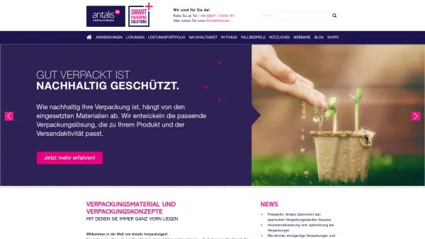 Website Screenshot: PACK 2000 Verpackungssysteme GmbH - Verpackungsmaterial und -konzepte | Antalis Verpackungen - Date: 2023-06-20 10:39:18
