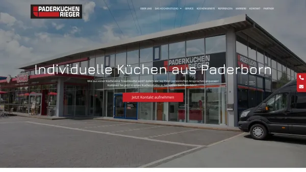 Website Screenshot: PaderKüchen Rieger GmbH - Küchen aus Paderborn von PaderKüchen Rieger - Date: 2023-06-20 10:39:18