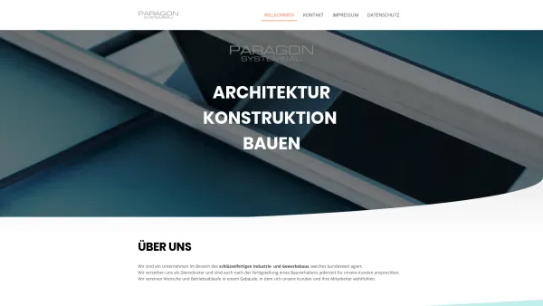 Website Screenshot: Paragon Systembau GmbH -  Alles aus einer  Hand! - WILLKOMMEN - Date: 2023-06-20 10:39:25