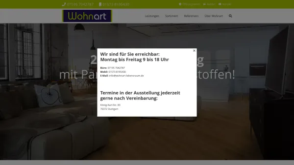 Website Screenshot: Wohnart natürliche Raumgestaltung - Wohnart Lebensraum - Ökologisch bauen und renovieren - Date: 2023-06-20 10:39:25