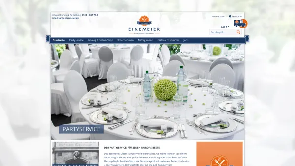 Website Screenshot: Eikemeier Party-Service - Partyservice und Fleischerei aus Hannover - Date: 2023-06-20 10:39:25