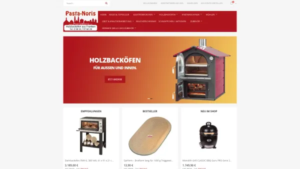 Website Screenshot: Pasta-Noris " Ihr erfahrener Holzbackofenbauer seit über 25 Jahren " - Pastanoris - Homepage - Date: 2023-06-20 10:39:25