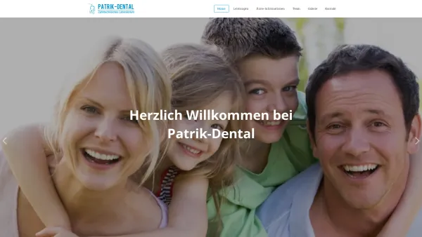 Website Screenshot: Patrik-Dental GmbH -  Anwendungen von innovativen  Werkstoffkonzepten - Home - Patrik Dental - Date: 2023-06-20 10:39:25