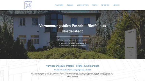 Website Screenshot: Vermessungsbüro Patzelt - Willkommen - Vermessungsbüro Patzelt - Date: 2023-06-20 10:39:25