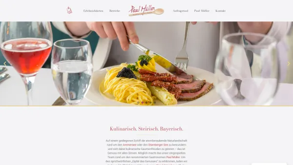 Website Screenshot: Gastronomie Paul Müller Schiffsgastronomie & Erlebnisgastronomie in Bayern - Gastronomie Paul Müller: Schiffsgastronomie & Erlebnisgastronomie in Bayern - Date: 2023-06-20 10:39:25