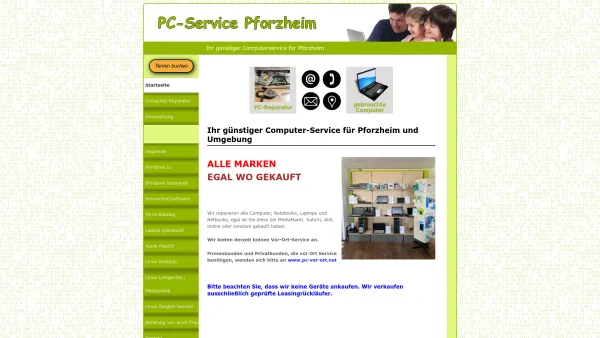 Website Screenshot: PC-Service-Pforzheim.de - Ihr günstiger Computerservice für Pforzheim - Date: 2023-06-20 10:39:25