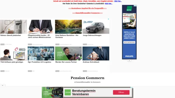 Website Screenshot: Ferienwohnung & Ferienhaus Gommern - Pension Gommern Magdeburg Schönebeck Immobilienmakler - Date: 2023-06-20 10:39:25