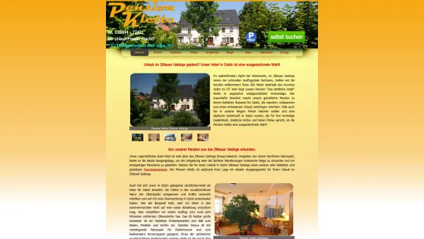 Website Screenshot: Pension Klette Zittauer Gebirge - Zittauer Gebirge Oybin Pension Klette mit familiären Service. - Date: 2023-06-20 10:42:17