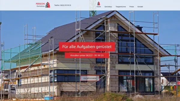 Website Screenshot: PERSON GmbH Gerüstbau und Objektbetreuung - Gerüstbau Bad Dürkheim Grünstadt Gerüstbauer Baugerüst - Pfalz - Date: 2023-06-20 10:39:31