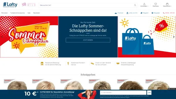 Website Screenshot: Lofty Zweitfrisuren GmbH - Lofty Onlineshop - 50 Jahre beste Qualität - Date: 2023-06-20 10:39:31