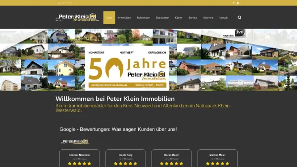 Website Screenshot: Peter Klein Immobilien GmbH - IVD Immobilienmakler: Neuwied, Altenkirchen, Dierdorf, Puderbach - Date: 2023-06-20 10:42:17