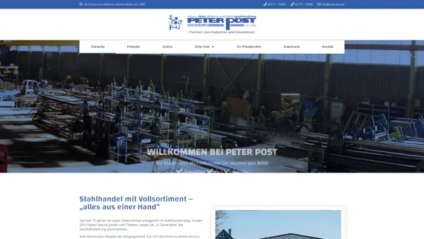 Website Screenshot: Peter Post GmbH & Co. KG - Peter Post GmbH & Co. KG | Ihr Partner von Industrie und Handwerk - Date: 2023-06-20 10:39:31