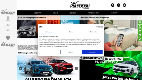 Website Screenshot: Auto Parc France GmbH -  Peugeot-Vertragshändler - Ruhrdeichgruppe - Date: 2023-06-20 10:39:31