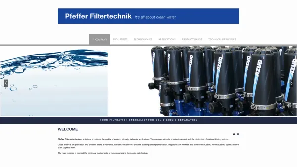 Website Screenshot: Pfeffer Aquakultur - Company - Date: 2023-06-20 10:39:31