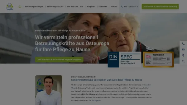 Website Screenshot: Pflege zu Hause Küffel GmbH - Pflege zu Hause » TOP Zufriedenheit - Küffel - Date: 2023-06-20 10:42:17