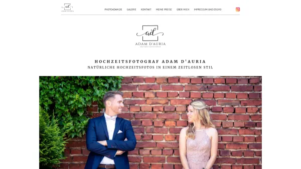 Website Screenshot: Adam D'Auria Hochzeitsfotograf - Date: 2023-06-20 10:42:17