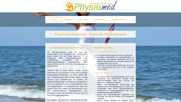 Website Screenshot: Physiomed Praxis für Physiotherapie - Praxis für Physiotherapie & Manuelle Therapie Hannover - Date: 2023-06-20 10:42:20
