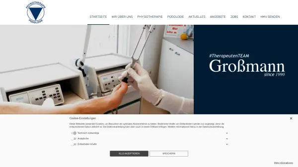 Website Screenshot: Rainer Großmann Physiotherapeut - Physiotherapie & Podologie Großmann in Berlin Spandau - Date: 2023-06-20 10:39:31