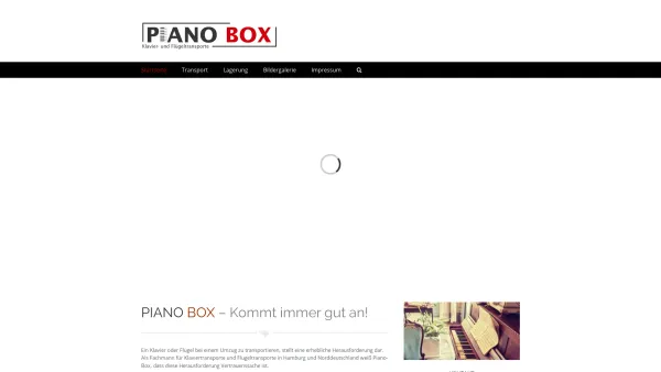 Website Screenshot: Piano Box Klavier und Flügeltransporte - Piano Box – Klaviertransport in Hamburg und Norddeutschland - Date: 2023-06-20 10:39:32