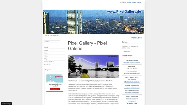 Website Screenshot: PIXEL GALLERY PIXEL GALERIE FRANKFURT - Pixel Gallery - Pixel Galerie - Date: 2023-06-20 10:39:32