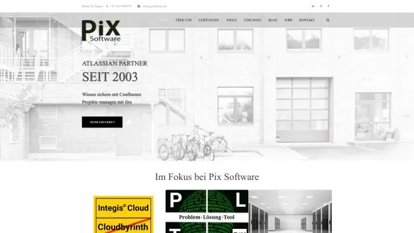 Website Screenshot: Pix Software GmbH - Atlassian Partner seit 2003 - Pix Software GmbH - Date: 2023-06-20 10:42:20